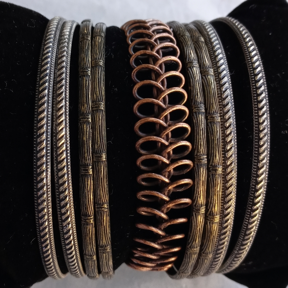 Multi Strand Cuff Bracelet Silver - image 4